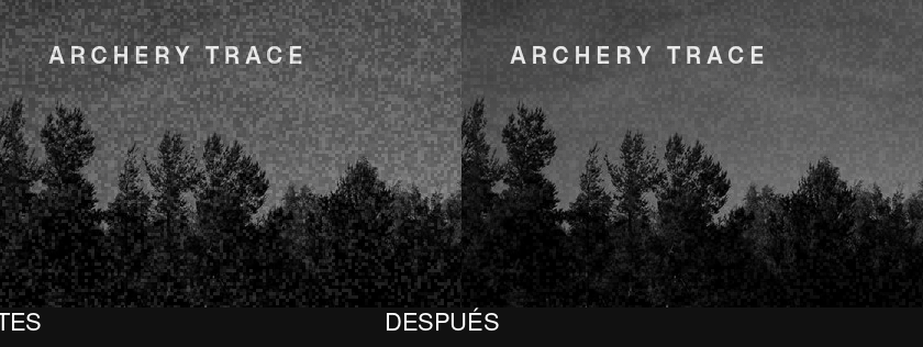 Obsidiana antes y después, detalle lado a lado